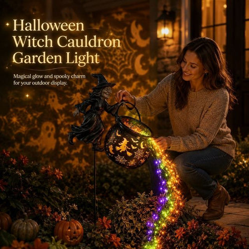 đToday 49% OFFđHalloween Witch Cauldron Garden Light