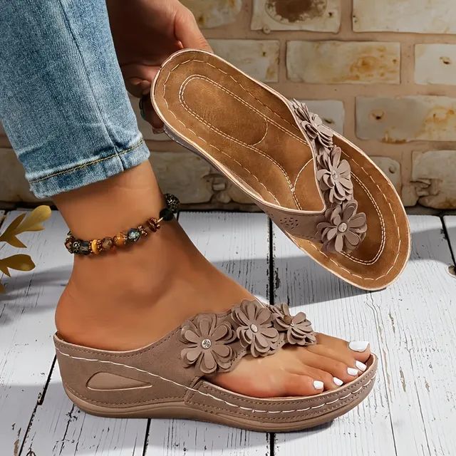 🔥Best Seller-Last Day Sale 60% OFF🔥Women's orthopedic flip-flops, suitable for all seasons, comfortable and breathable.