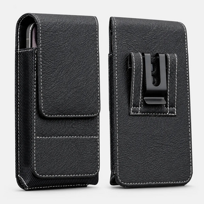 ⚡Big Discount | Waist Belt Cell Phone Pouch 📱 Multi-Pocket Leather Holster with Card Holder