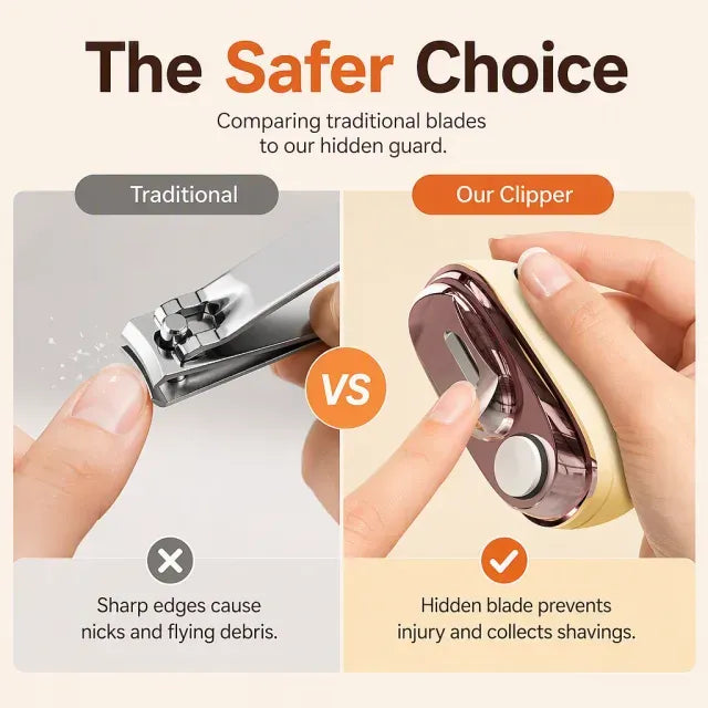 ⏳Time-Limited Special⏰2-in-1 Smart Electric Nail Trimmer & Polisher for All Ages 👨‍👩‍👧‍👦 – Blade-Free, Blood-Free & Stress-Free Nail Care! 💅